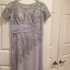 Silver gown. Size 14 altered to be a 12